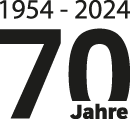 Logo mit dem Schriftzug 70 Jahre 1954 bis 2024